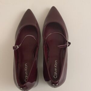 Calvin Klein Women's Dark Red Mary Jane Heels
